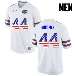 Men's Florida Gators #44 Tucker Nordman NCAA Nike White USA Flag Fashion Authentic Stitched College Football Jersey ECG4262MS